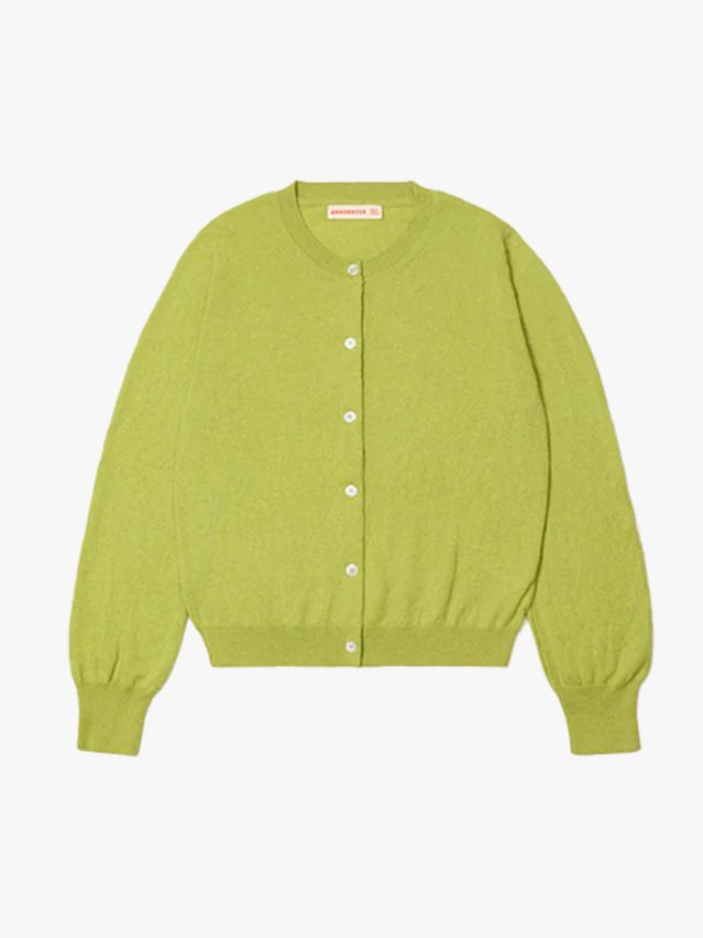 Image may contain Clothing Knitwear Sweater Cardigan and Coat
