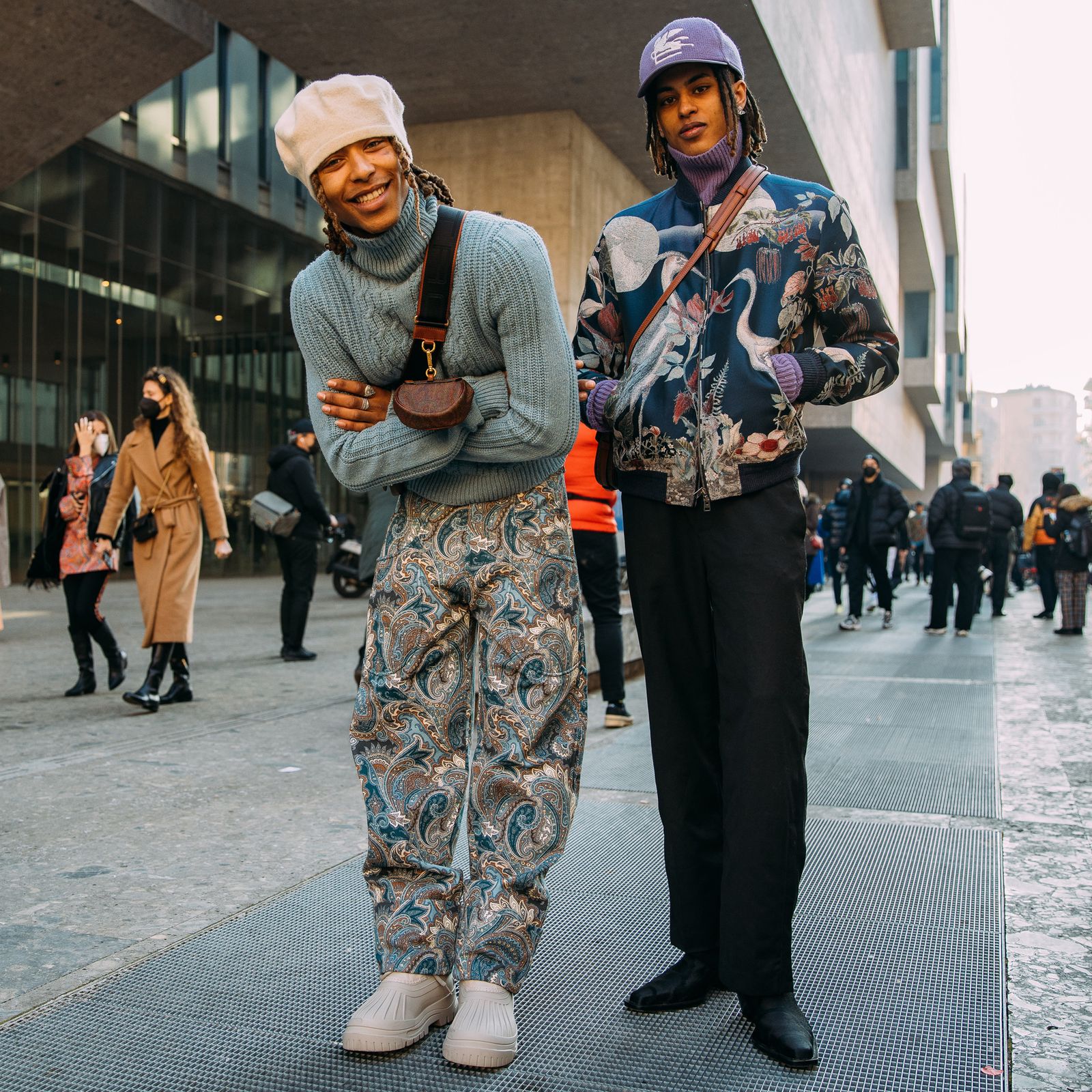 The Best Street-Style Photos From Milan’s AW22 Menswear Shows