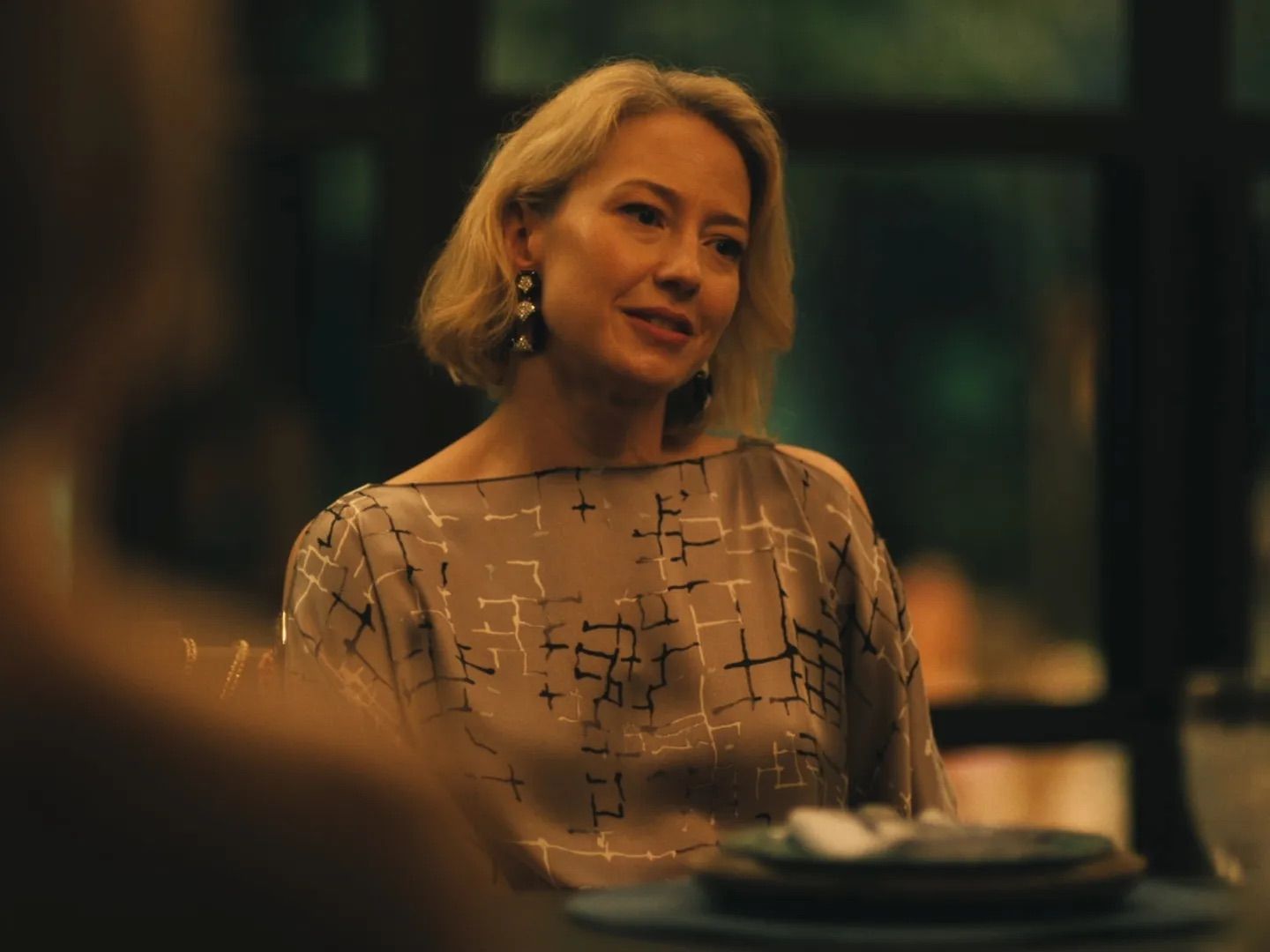 Image may contain Carrie Coon Person Adult Head Face Happy and Smile