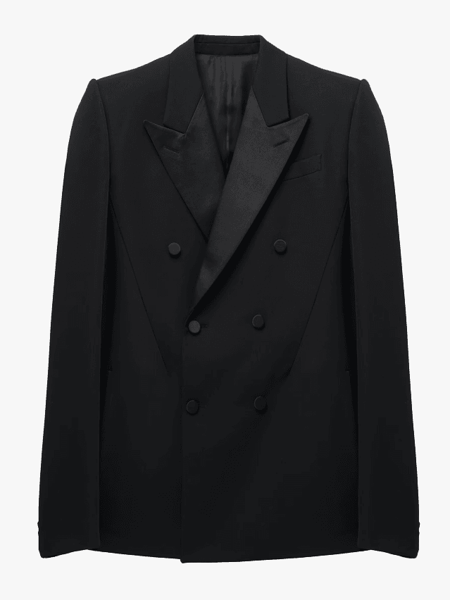Image may contain Clothing Coat Formal Wear Suit Tuxedo Blazer and Jacket