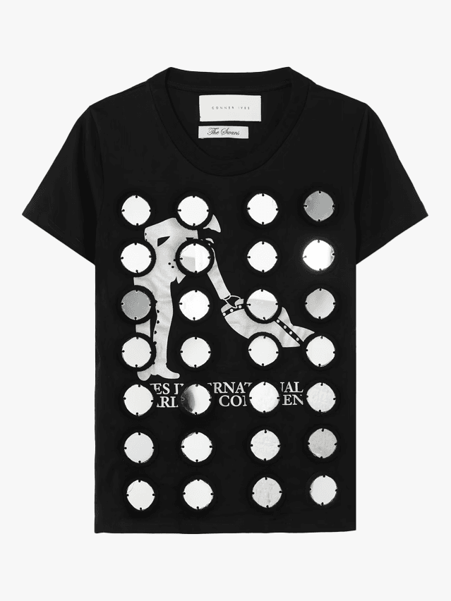 Image may contain Clothing TShirt Pattern and Shirt