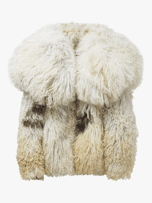 Image may contain Furniture Clothing Fur and Coat
