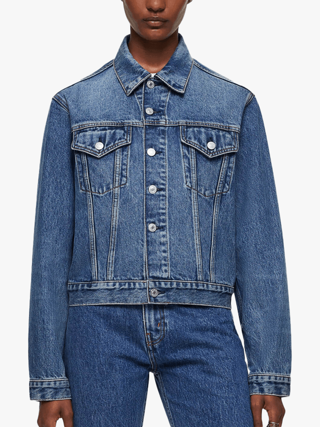 Image may contain Clothing Pants Jeans Vest Coat and Jacket