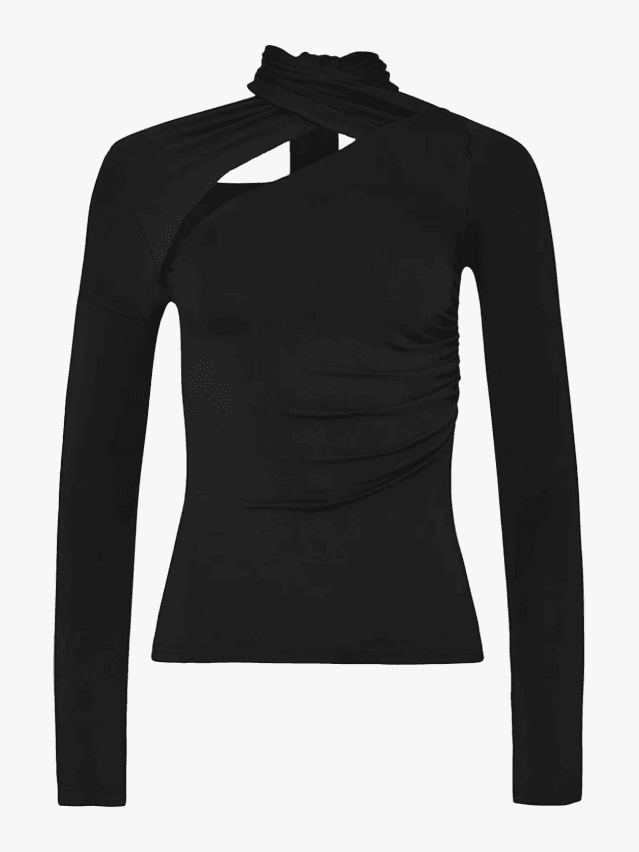 Image may contain Clothing Long Sleeve Sleeve Coat Knitwear and Sweater