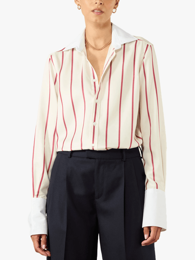 Image may contain Blouse Clothing Shirt Pants and Dress Shirt