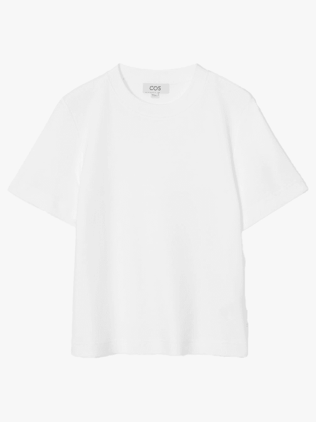 Image may contain Clothing TShirt Sleeve Long Sleeve and White
