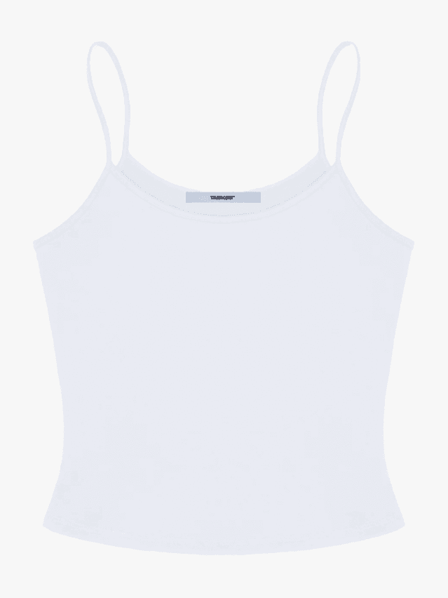 Image may contain Clothing Undershirt Tank Top and Blouse