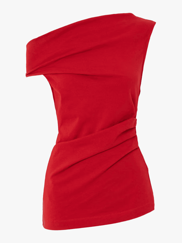 Image may contain Clothing Dress and Vest