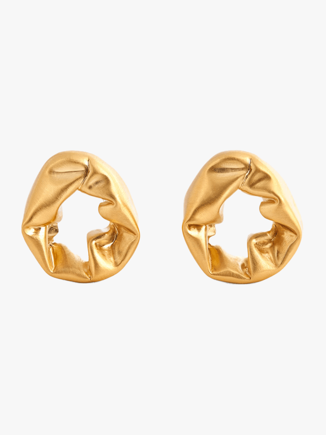 Image may contain Accessories Earring Jewelry Gold Clothing and Glove