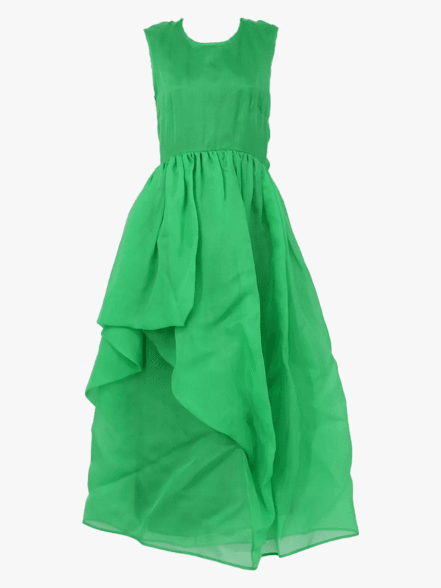 Image may contain Clothing Dress Formal Wear Fashion Evening Dress and Robe