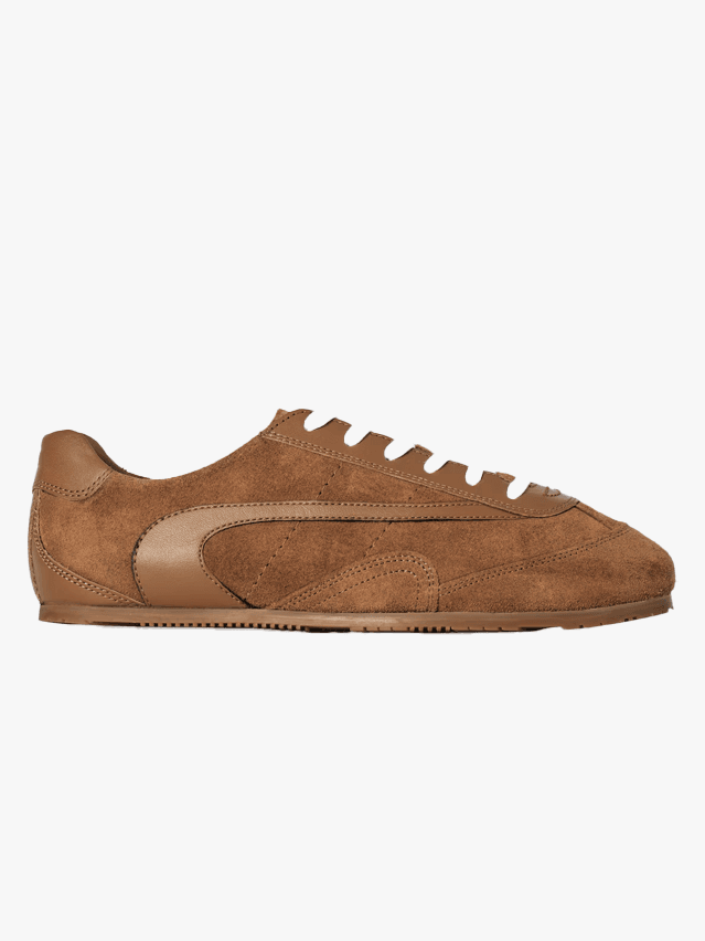 Image may contain: Suede, Clothing, Footwear, Shoe, and Sneaker