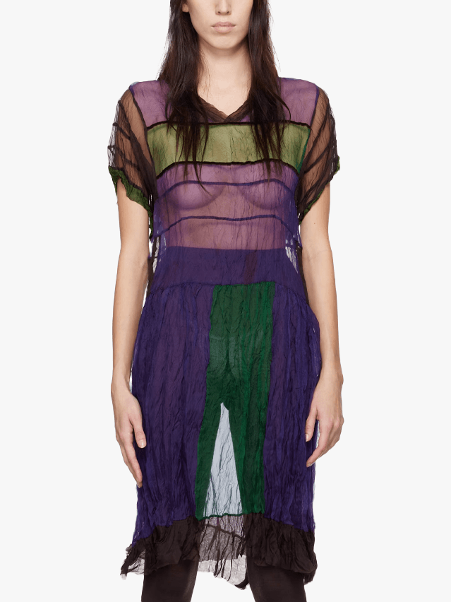 Image may contain Blouse Clothing Dress Adult and Person