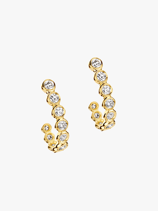 Image may contain Accessories Earring Jewelry Diamond Gemstone Bracelet and Gold