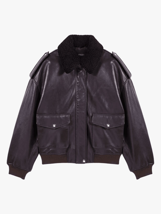 Image may contain Clothing Coat Jacket and Leather Jacket