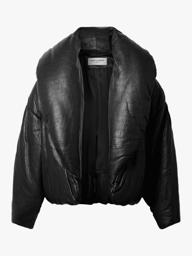 Image may contain Clothing Coat Jacket and Leather Jacket