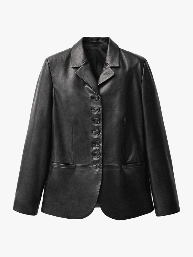 Image may contain Blazer Clothing Coat and Jacket
